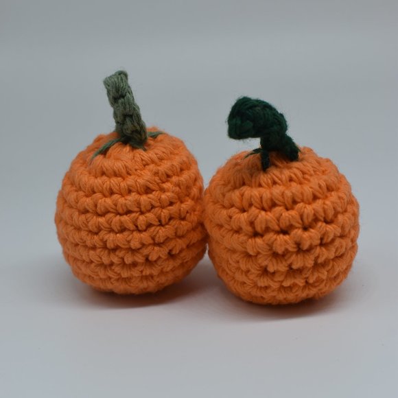 Handcrafted Crochet Catnip Pumpkin Cat toys Bundle of Two - Picture 2 of 5